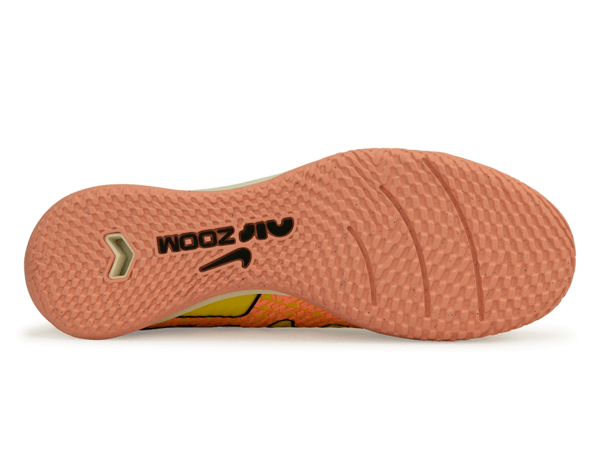 Nike Men's Zoom Mercurial Superfly 9 Academy IC Yellow Strike/Sunset Glow Sole