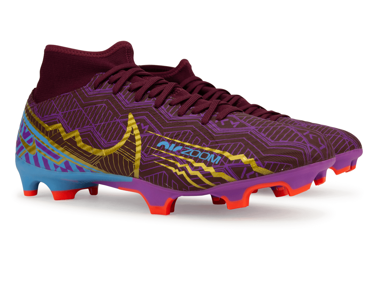 Nike Junior Mercurial Vapor 15 Club Velcro mg KM Soccer Cleat Dark Beetroot/Vivid Gold - 11.5K