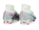 Nike Men's Zoom Mercurial Superfly 9 Pro FG White/Pink Blast Rear