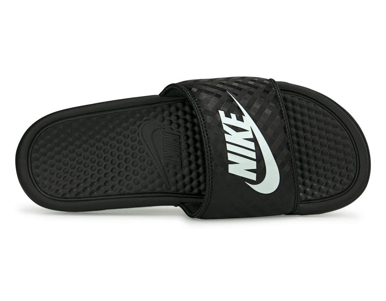 Nike Women's Benassi JDI Sandal Black/White Soleplate