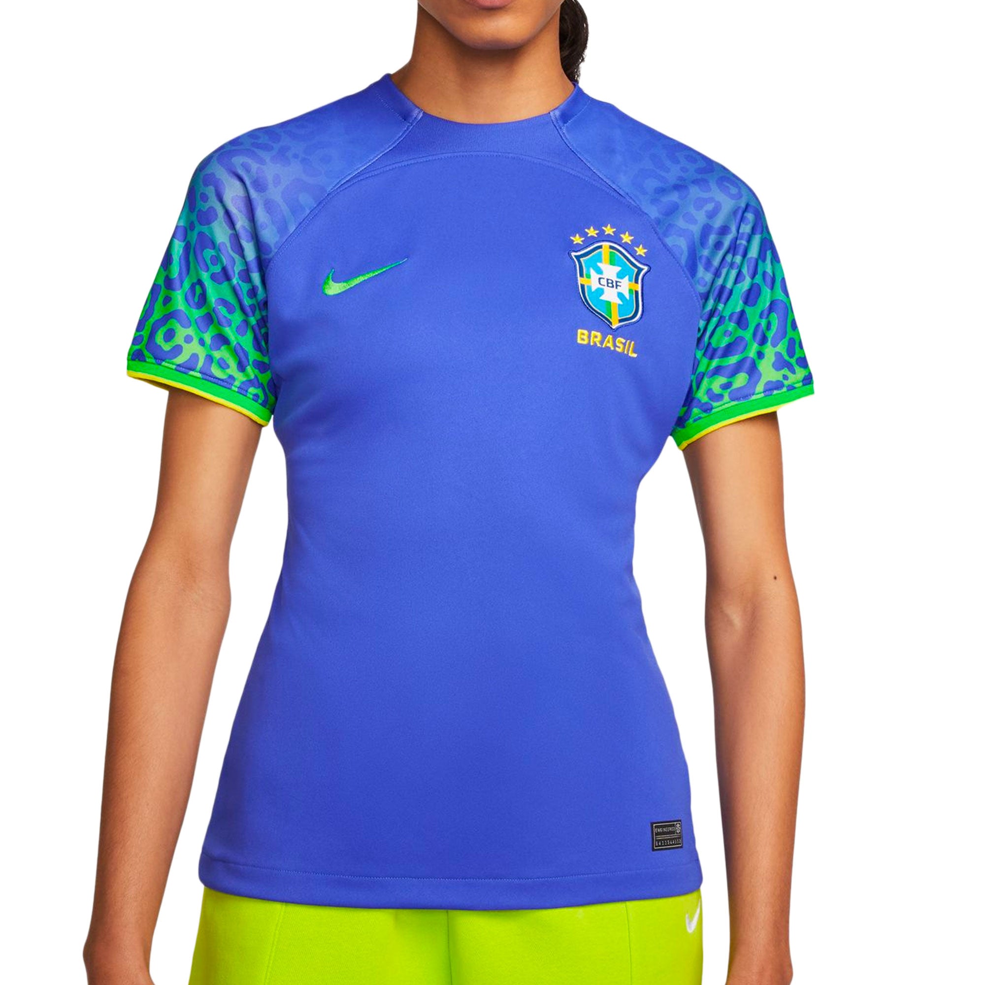 Camion pesado Psicológico Aumentar Nike Women's Brazil 2022/23 Away Jersey Paramount Blue/Green Spark – Azteca  Soccer