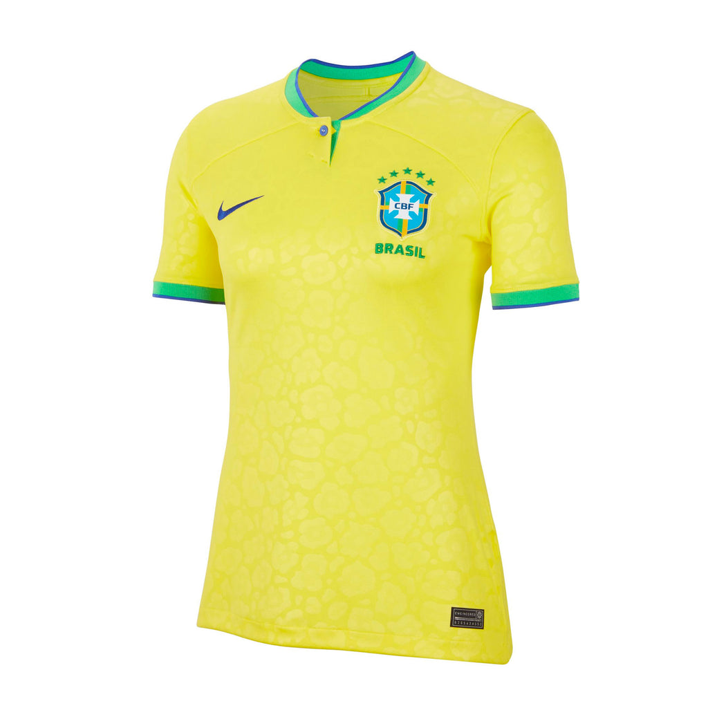 Nike Women's Brazil 2022/23 Home Jersey Dynamic Yellow/Paramount Blue Front