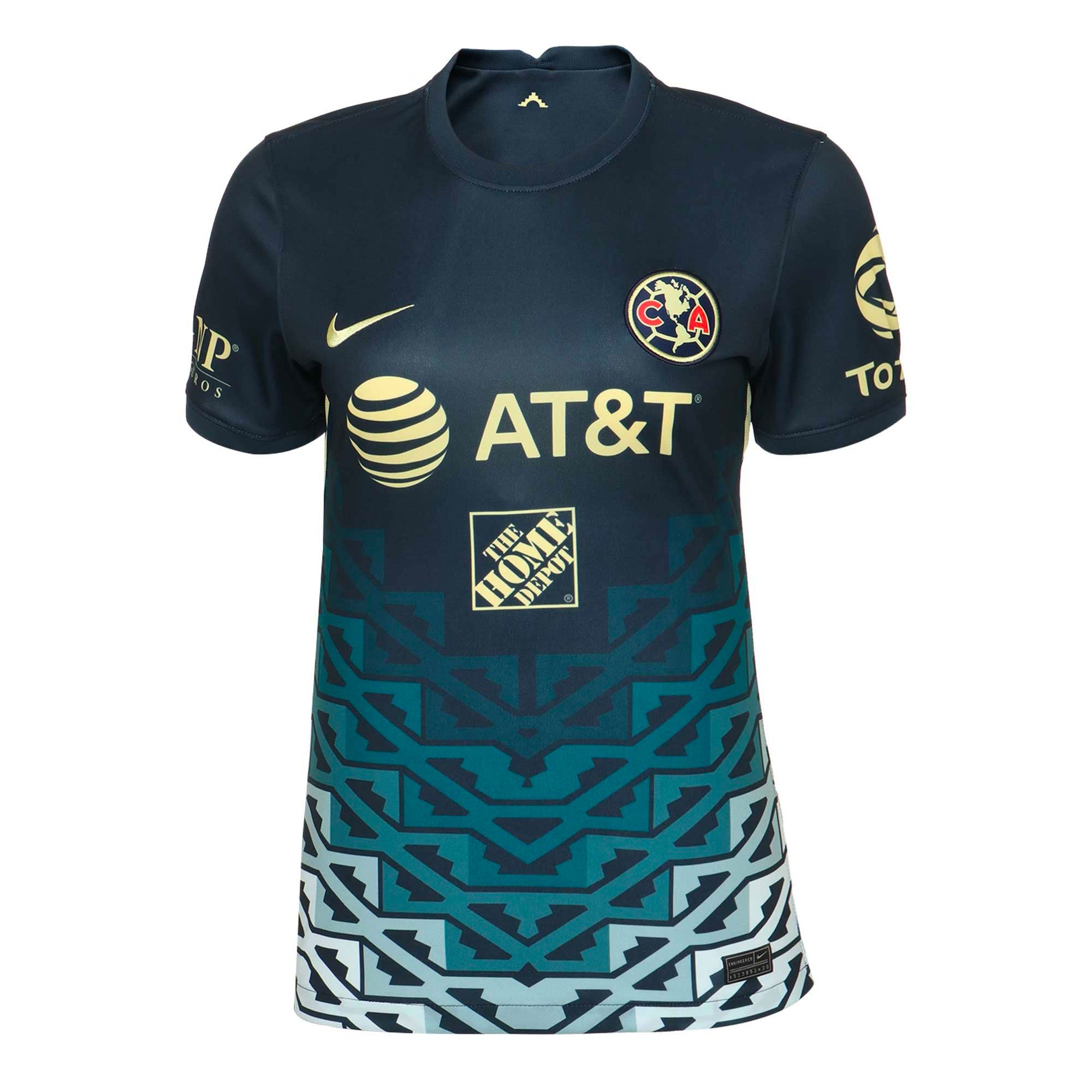 Nike Women's Club America 2021/22 Away Jersey - Armory Navy/Lemon Chiffon