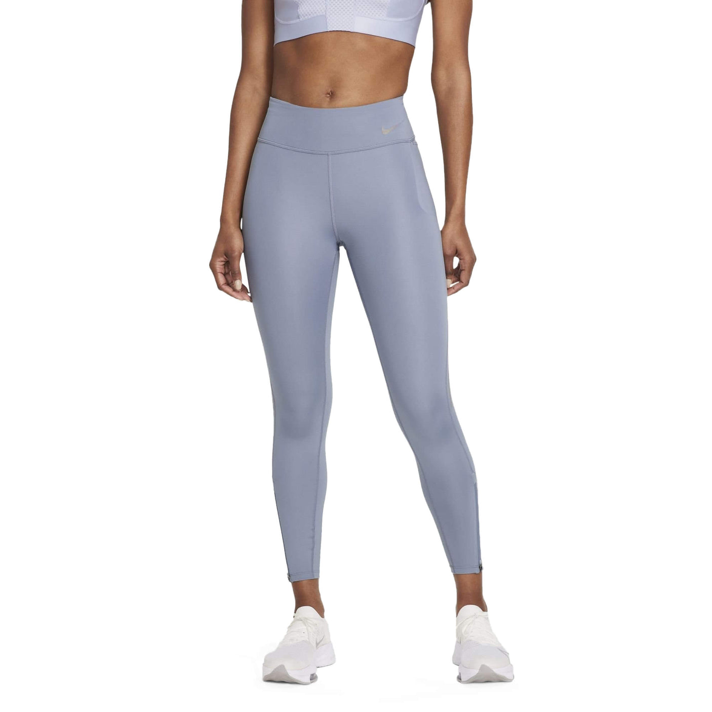 Nike Women's Dri-Fit One Mid-Rise Tights Ashen Slate/White Front