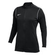 Nike Women's Dri-Fit Park 20 Track Jacket Black/White Front 