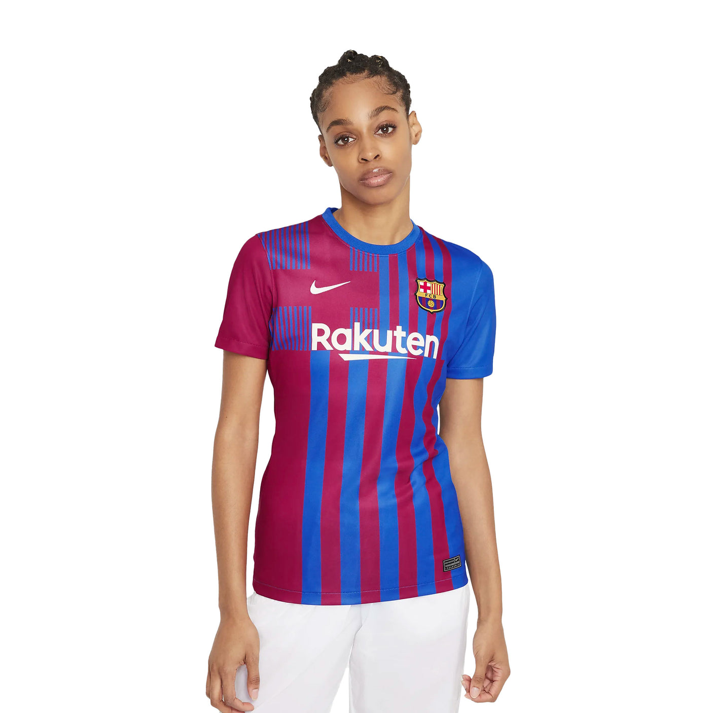 Nike Women's FC Barcelona 2021/22 Home Jersey Soar/Pale Ivory Model