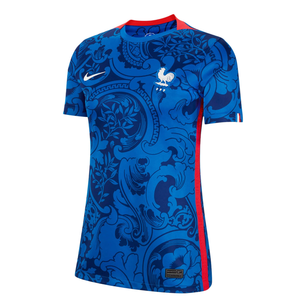 Nike Women's France 2022/22 Home Jersey Cobalt/Red Front
