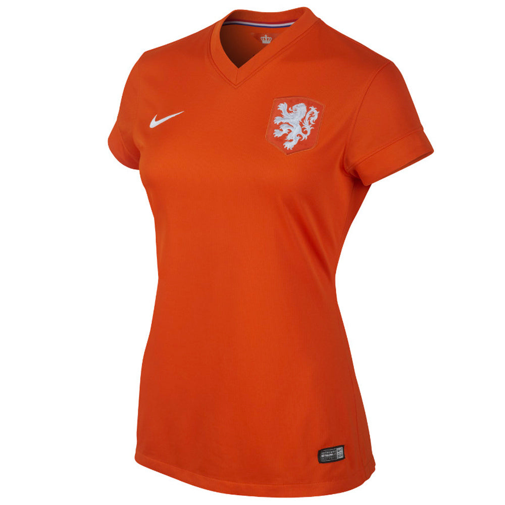 Nike Women's Netherlands 2014 Home Soccer Jersey Safety Orange/Football White