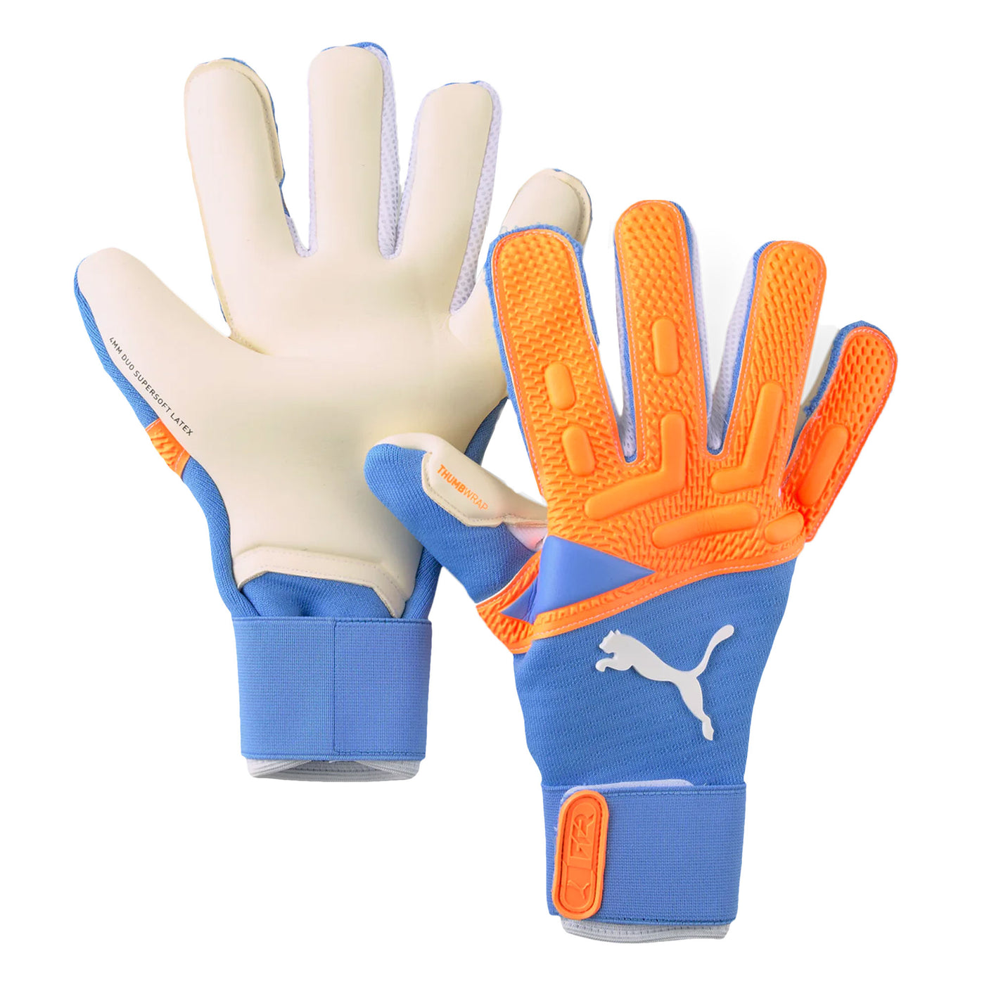 PUMA Future Pro Hybrid Cut Goalkeeper Gloves Orange/Blue Both