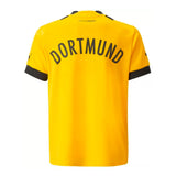 PUMA Kids Borussia Dortmund 2022/23 Home Jersey Cyber Yellow/Black Back