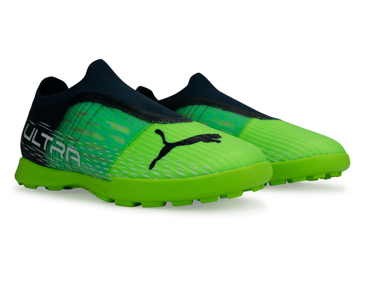 PUMA Kids Ultra 3.3 TT Turf Soccer Shoes Green Black Azteca Soccer