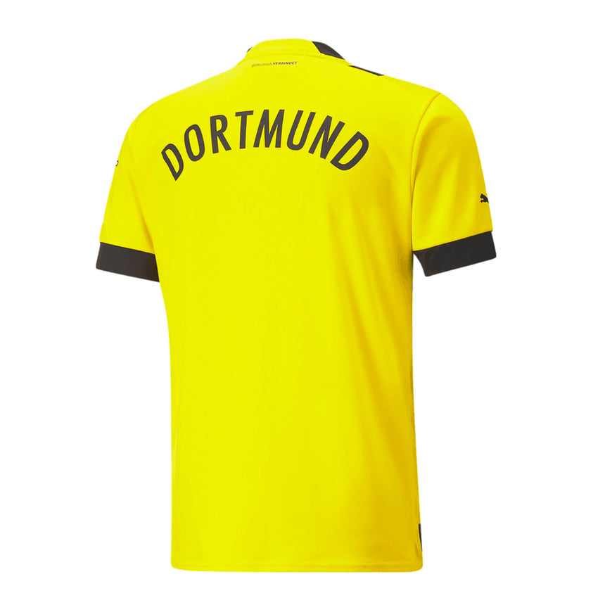 PUMA Men's Borussia Dortmund 2022/23 Home Jersey Cyber Yellow/Black Back