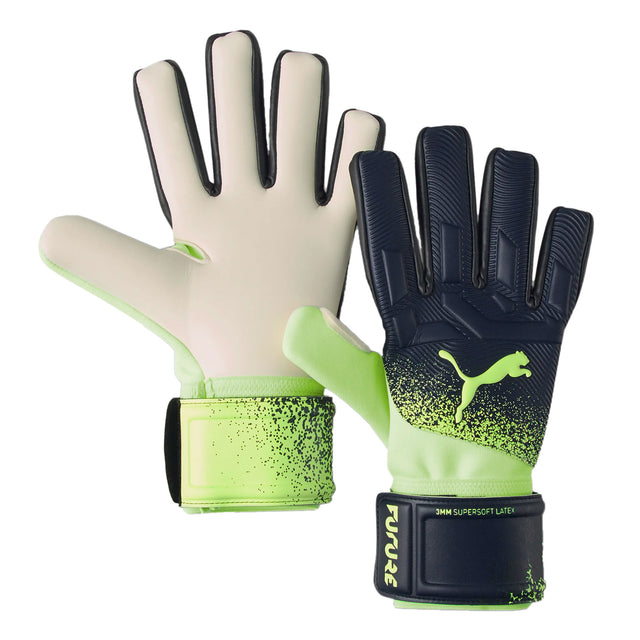 PUMA Men's Future Zone Grip 3 Goalkeeper Gloves Black/Lime Green