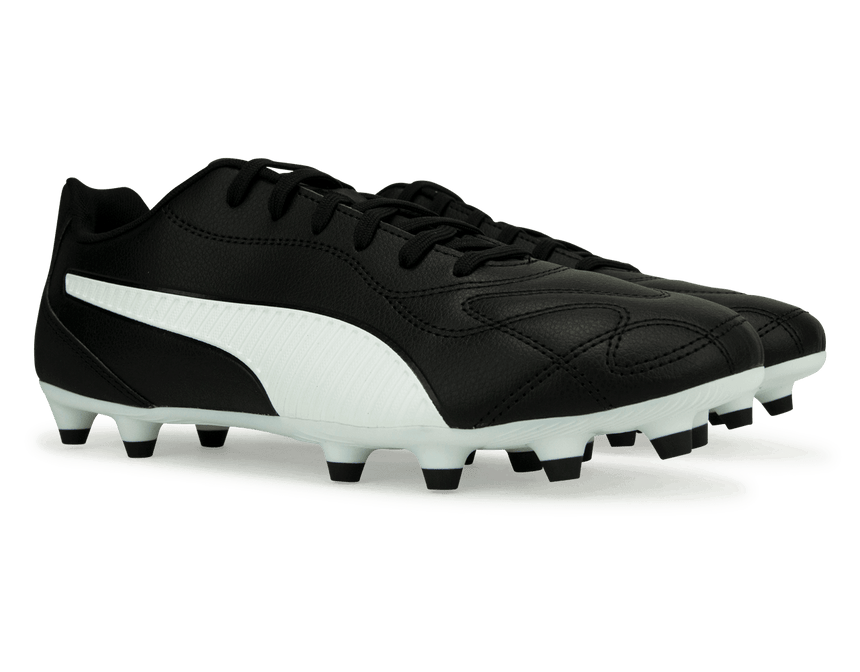 PUMA Men's Monarch II FG/AG Black/White Together
