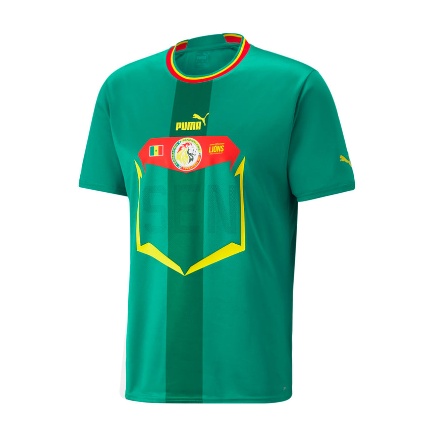 PUMA Men's Senegal 2022/23 Away Jersey Pepper Green/ Puma Red Front