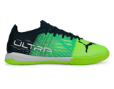 PUMA Men's Ultra 3.3 IT Indoor Soccer Shoes Green/Black Front