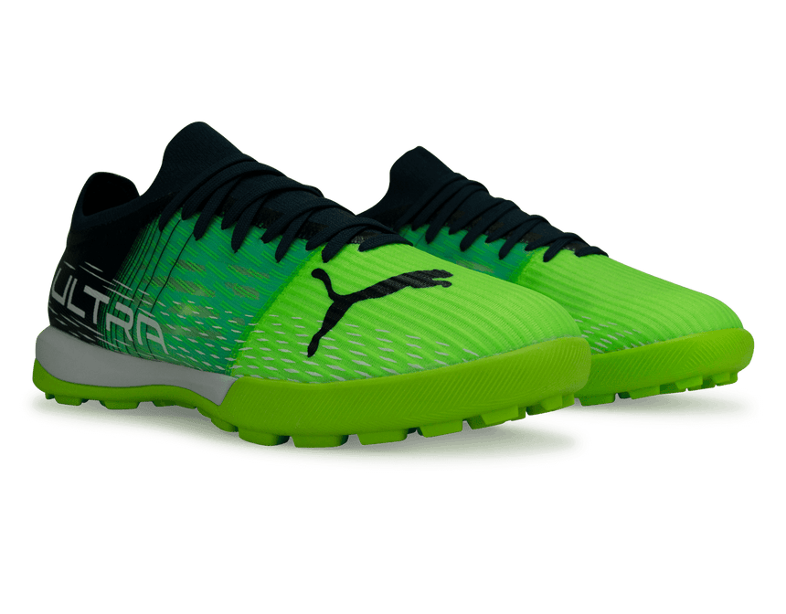 PUMA Men's Ultra 3.3 TT Turf Soccer Shoes Green/Black