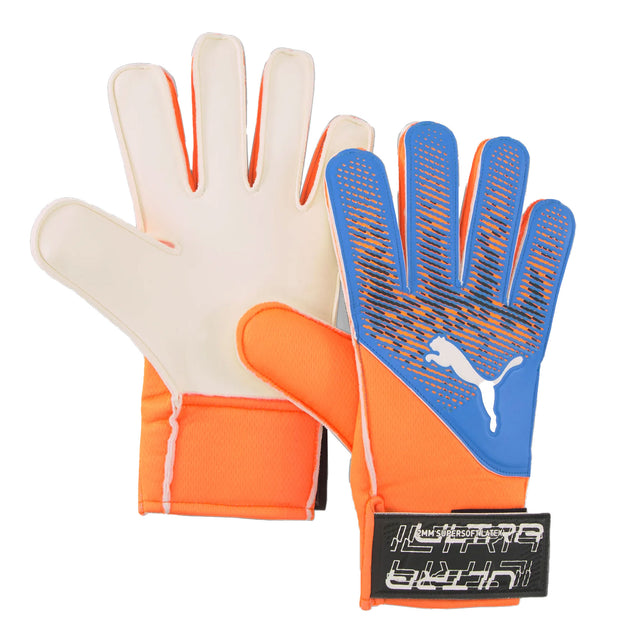 PUMA Men's Ultra Grip 4 RC Goalkeeper Gloves Orange/Blue Both