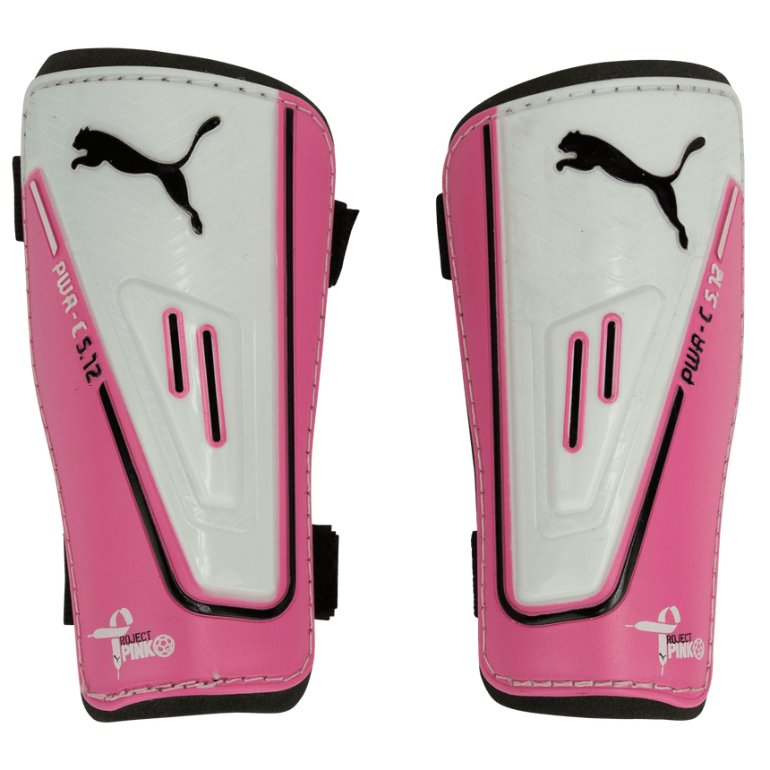 PUMA Project Pink PowerCat 5.12 Pro Shin Guards Pink/Black Front