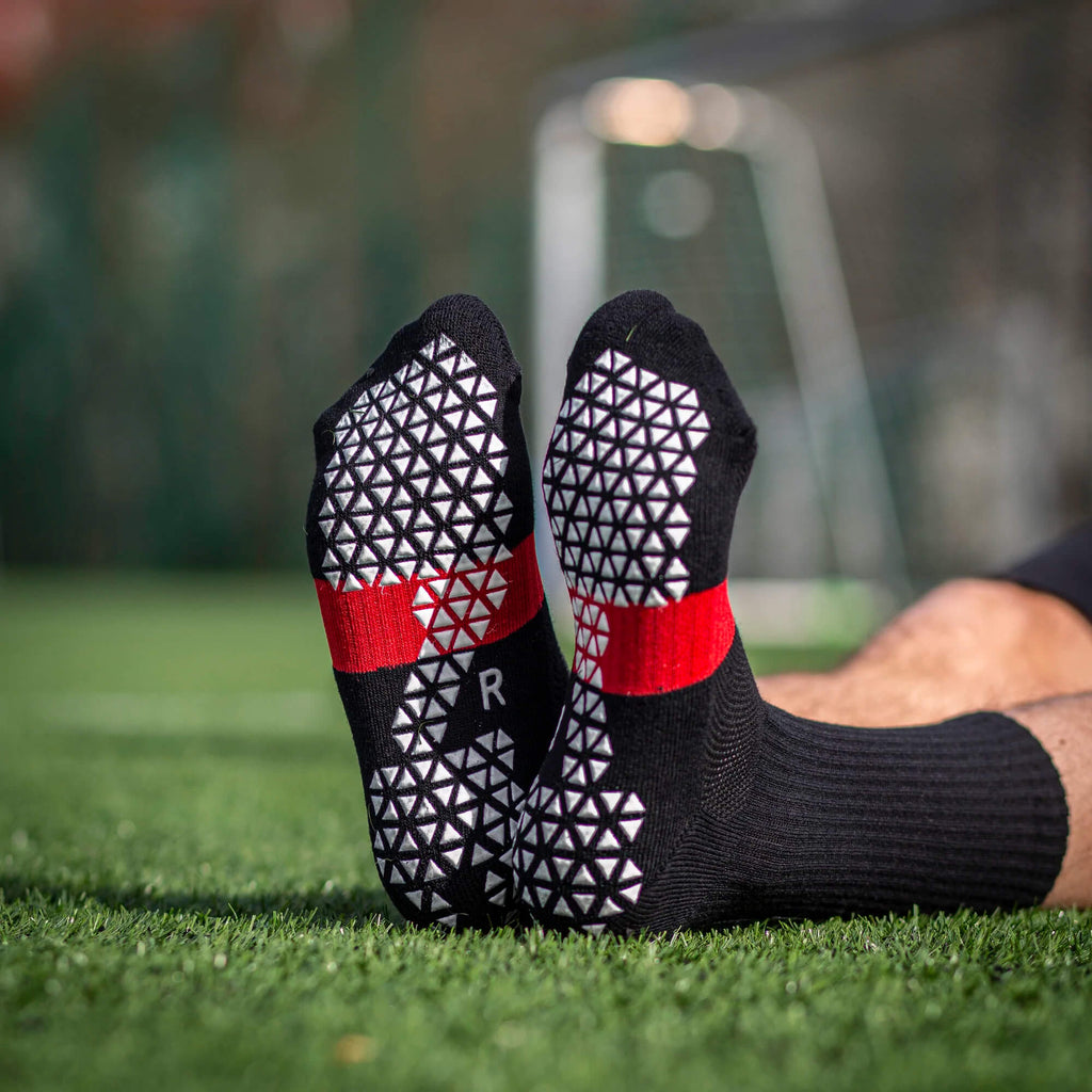 Pure Grip Socks Pro Black On Feet