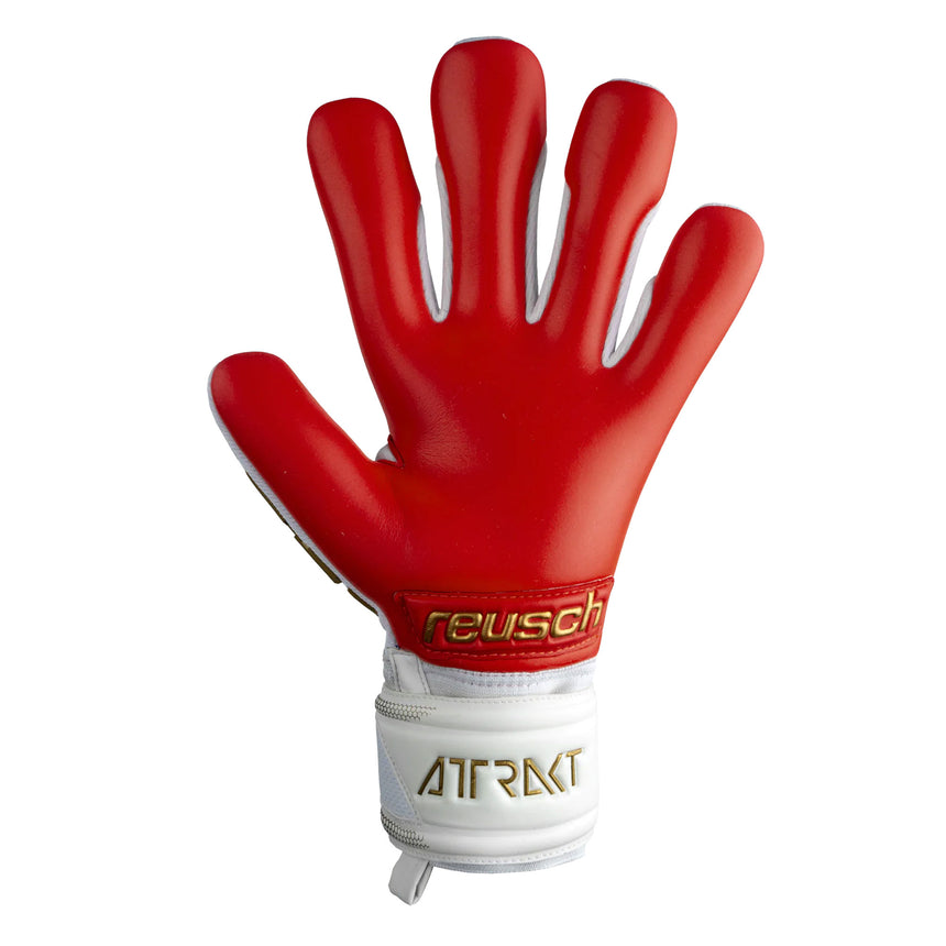 Reusch Attrakt Freegel Silver Fingersave Goalkeeper Gloves Pink/White Back
