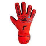 Reusch Kids Attrakt Grip Evolution Fingersave Goalkeeper Gloves Red/Black Front