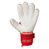 Reusch Kids Attrakt Grip Evolution Fingersave Goalkeeper Gloves Red/White Back