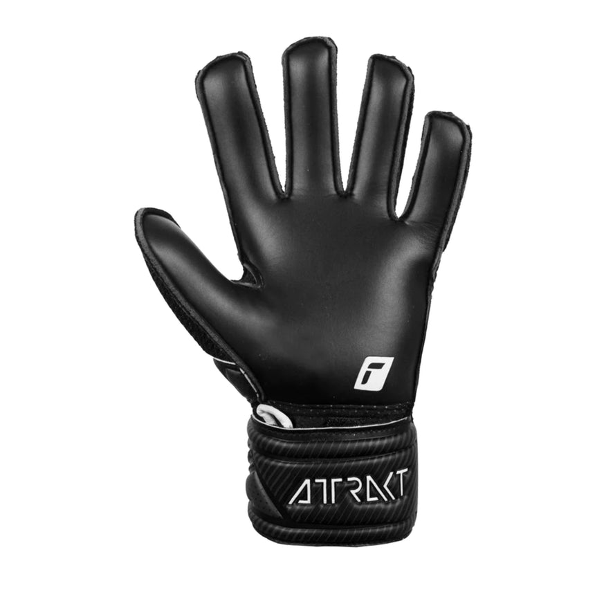  Reusch Kids Goalkeeper Attrakt Solid Fingersave Goalkeeper Gloves Black/White Back