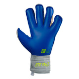 Reusch Men's Attrakt Gold X Evolution Cut Fingersave GoalkeeperGloves Grey/Deep Blue