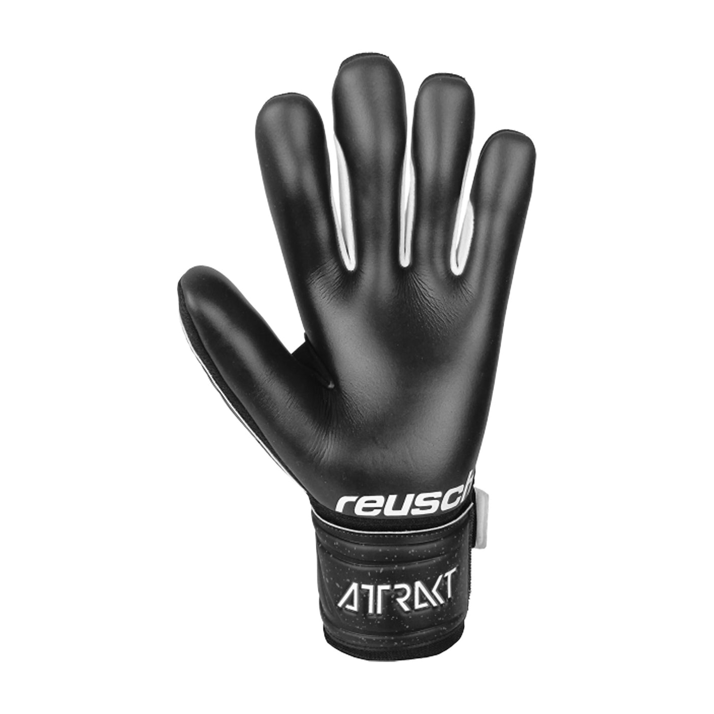 Reusch Men's Goalkeeper Attrakt Infinity Finger Support Gloves Black/White Front