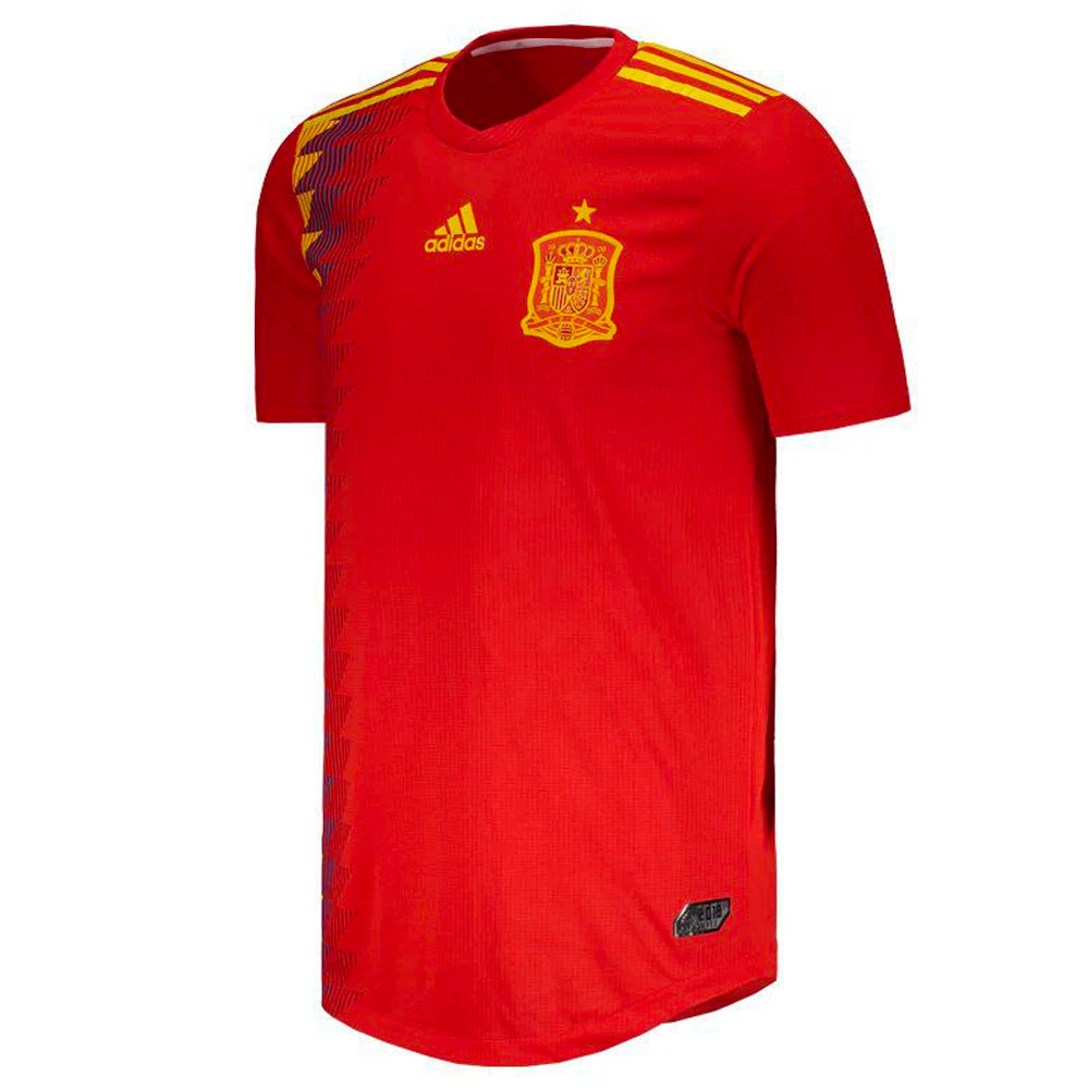 adidas Men's Spain 18/19 Authentic Home Jersey Red/Bold Gold