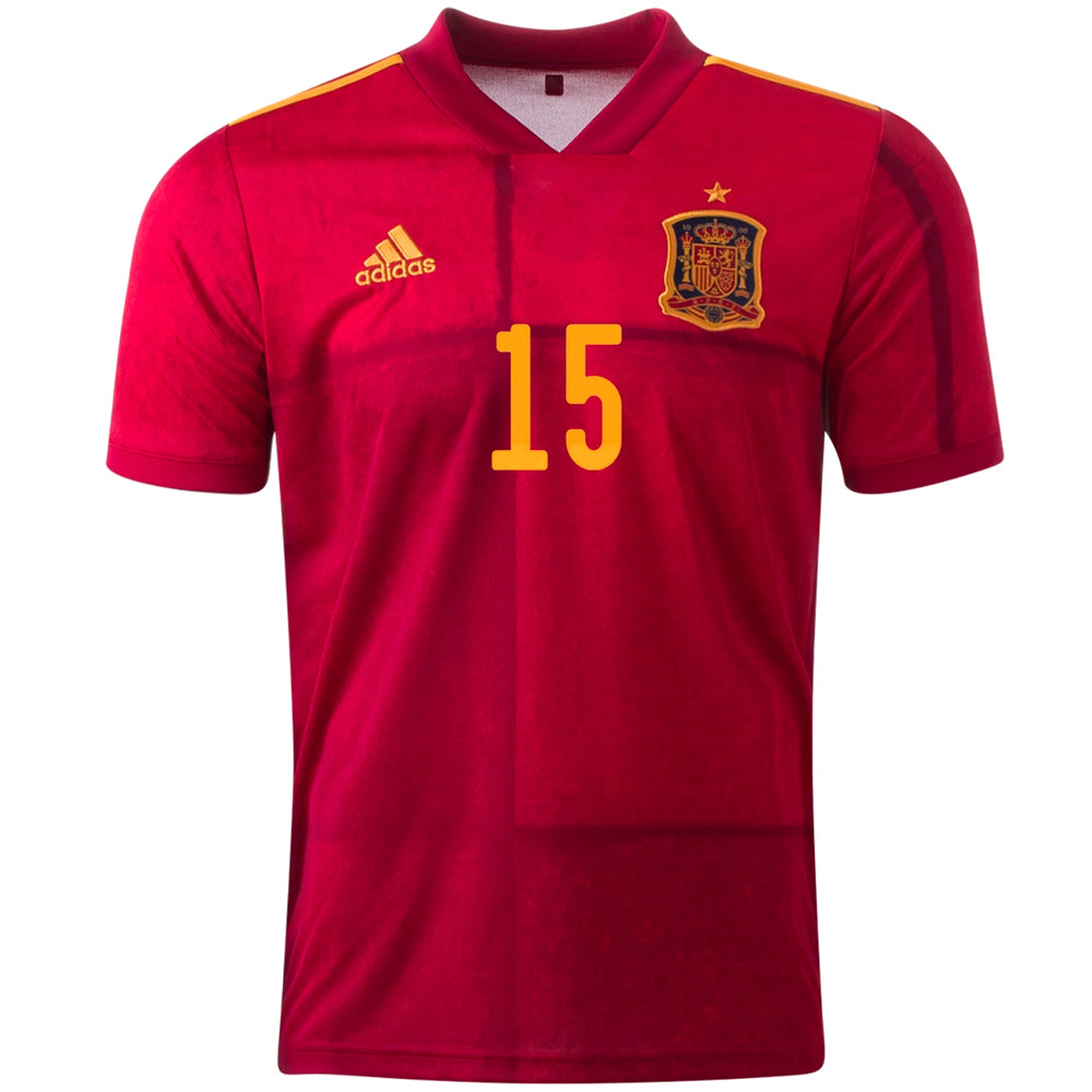 adidas Men's Spain 2020 Ramos Home Jersey Red/Bold Gold