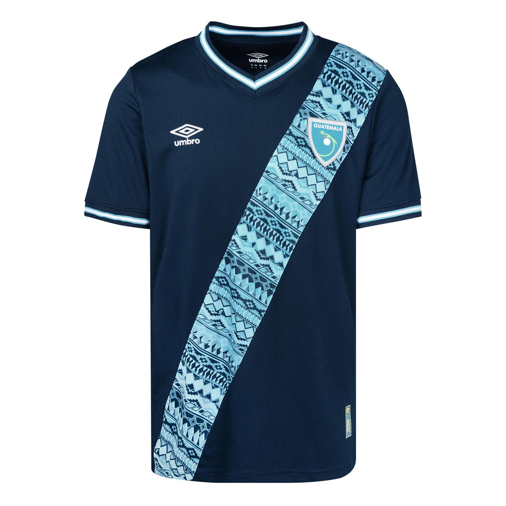 Umbro Men's Guatemala 2023/24 Away Jersey Navy/White Azteca Soccer