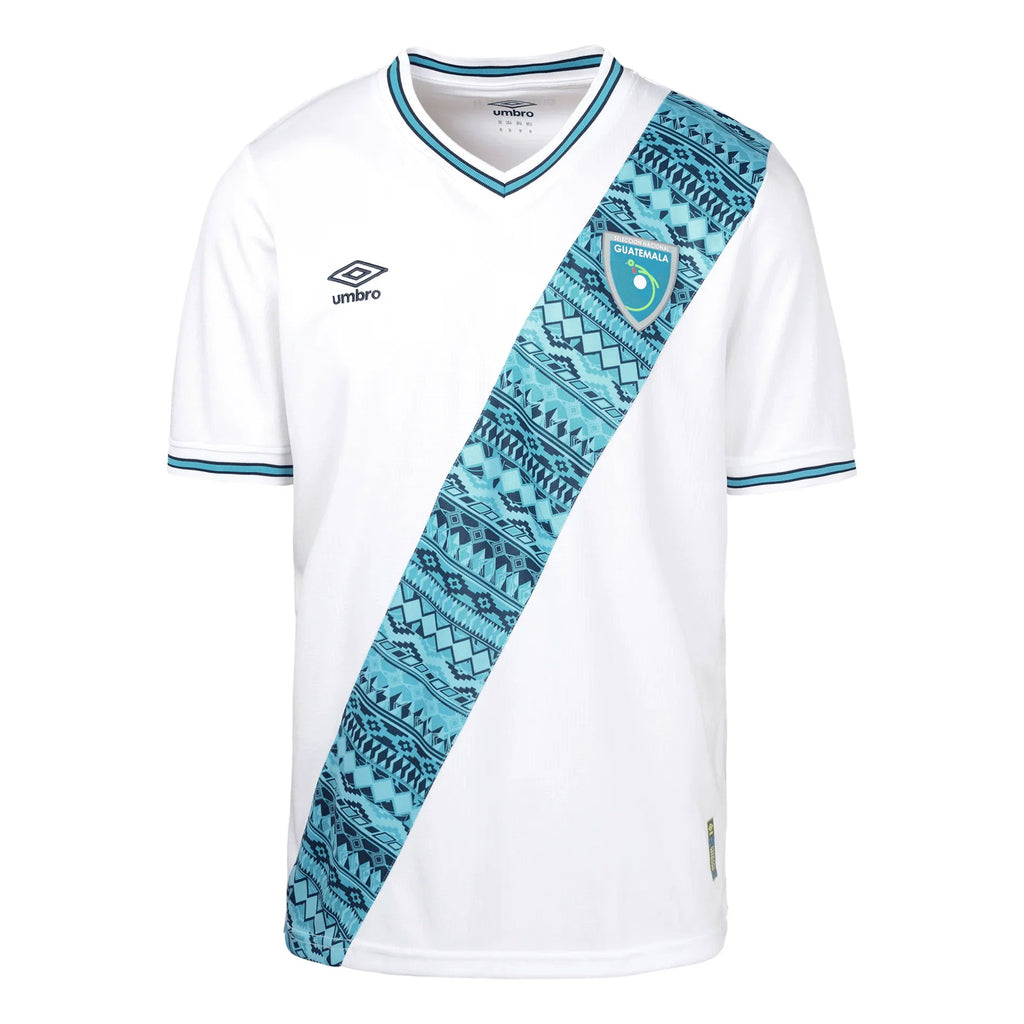 Umbro Men's Guatemala 2023/24 Home Jersey White/Royal Azteca Soccer